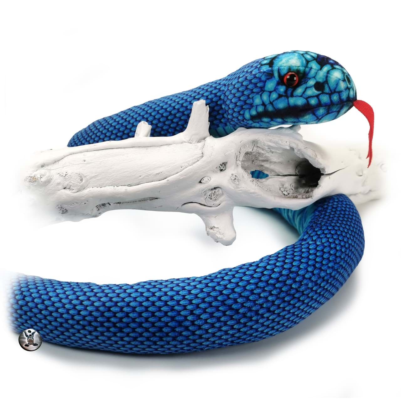 Bild von Grubenotter Kuscheltier Schlange blau Baumast Viper 150 cm Plüschschlange TOXICO