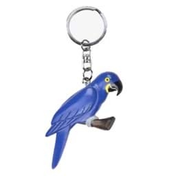 Bild von Hyazinth-Ara Papagei Blauara Vogel Schlüsselanhänger Taschenanhänger aus Holz 