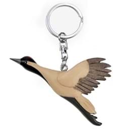 Bild von Kranich Reiher Vogel Schlüsselanhänger Taschenanhänger aus Holz 