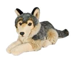 Bild von Wolf Kuscheltier liegend 31 cm Plüschtier Plüschwolf DJANGO