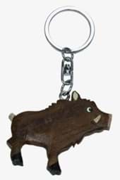 Bild von Wildschwein Schlüsselanhänger Taschenanhänger aus Holz 