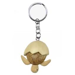 Bild von Schildkröte Baby im Ei Schlüsselanhänger Taschenanhänger aus Holz 