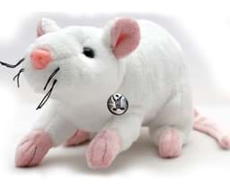 Bild von Maus Kuscheltier Ratte weiß 29 cm Plüsch Nagetier MINNIE 