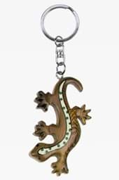 Bild von Echse Gecko Leguan Anhänger Schlüsselanhänger Taschenanhänger aus Holz 