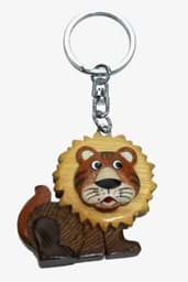 Bild von Löwe Schlüsselanhänger Taschenanhänger aus Holz 
