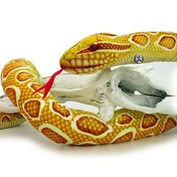Bild von Goldpython Kuscheltier Schlange Python Albino Plüschschlange gelb 150 cm Plüschtier HONEY